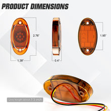 Load image into Gallery viewer, 10PCS 9-LED Dual Function (Steady + Strobe) Oval Trailer Marker Lights Waterproof 12V