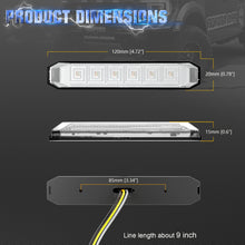 Load image into Gallery viewer, 10pcs 4.7&#39;&#39; Dual Color LED Truck Trailer Side Marker Lights Strip Amber White