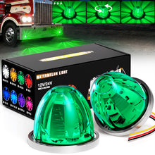 Load image into Gallery viewer, 2pcs 30 LED Watermelon Lights with Steady,360°Rotating&amp;Strobe Mode Surface Mount 12-24V