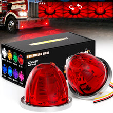 Load image into Gallery viewer, 2pcs 30 LED Watermelon Lights with Steady,360°Rotating&amp;Strobe Mode Surface Mount 12-24V