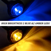 Load image into Gallery viewer, 10x Smoked Amber-Blue Dual Color LED Truck Trailer Side Marker Lights