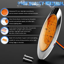 Load image into Gallery viewer, 5Pcs 6.5 Inch Oval Amber LED 3 Function Turck Trailer Side Marker Lights Strobe Flash+High/Low Lights