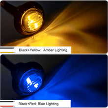 Load image into Gallery viewer, 10Pcs Round 3/4&quot; Truck Trailer Amber-Blue LED Side Marker Lights 12V
