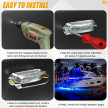 Load image into Gallery viewer, 6PCS 12V RGBW LED Marine Boat Deck Courtesy Light 3.8inch