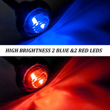 Load image into Gallery viewer, 10x Smoked Dual Color Red-Blue Truck Trailer LED Side Marker Lights