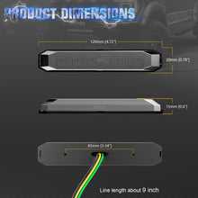 Load image into Gallery viewer, 10pcs 4.7 Inch Dual Color LED Truck Trailer Side Marker Lights Strip Amber Green Smoked Lens
