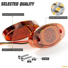 Load image into Gallery viewer, 10PCS 9-LED Dual Function (Steady + Strobe) Oval Trailer Marker Lights Waterproof 12V