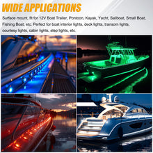 Load image into Gallery viewer, 6PCS 3&#39;&#39; Round 12V RGBW LED Marine Boat Deck Courtesy Light
