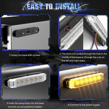 Load image into Gallery viewer, 10pcs 4.7 Inch Dual Color LED Truck Trailer Side Marker Lights Strip Amber Purple