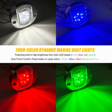 Load image into Gallery viewer, 6PCS 3&#39;&#39; Round 12V RGBW LED Marine Boat Deck Courtesy Light