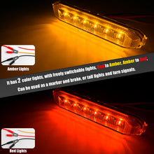 Load image into Gallery viewer, 10pcs 4.7&#39;&#39; Dual Color LED Truck Trailer Side Marker Lights Strip Amber Red