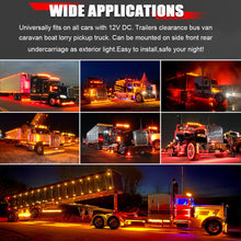 Load image into Gallery viewer, 20x Smoked Red-Amber Side Marker Lights Truck Trailer Clearance Lights