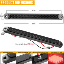 Load image into Gallery viewer, 2pcs Smoked Red LED Truck Trailer Tail Brake Lights