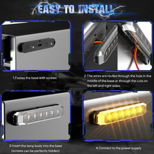 Load image into Gallery viewer, 10pcs 4.7&#39;&#39; Dual Color LED Truck Trailer Side Marker Lights Strip Amber Red