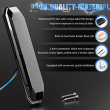Load image into Gallery viewer, 10pcs 4.7 Inch Dual Color LED Truck Trailer Side Marker Lights Strip Amber Blue Smoked Lens