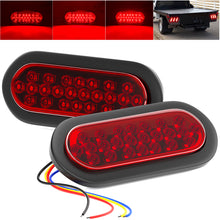 Load image into Gallery viewer, 2Pcs 6 Inch Red LED Truck Trailer 3 function Tail Brake Light