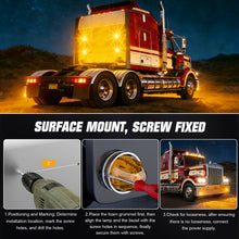 Load image into Gallery viewer, 2pcs 30 LED Watermelon Lights with Steady,360°Rotating&amp;Strobe Mode Surface Mount 12-24V