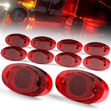 Load image into Gallery viewer, 10PCS 9-LED Dual Function (Steady + Strobe) Oval Trailer Marker Lights Waterproof 12V