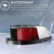 Load image into Gallery viewer, 1Pcs Red and Green LED Marine Boat Navigation Lights Waterproof w/Chrome bezels