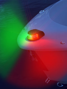 1Pcs Red and Green LED Marine Boat Navigation Lights Waterproof w/Chrome bezels