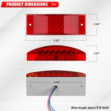 Load image into Gallery viewer, 5Pcs 6Inch Red Flowing Strobe LED Side Marker/Tail Lights