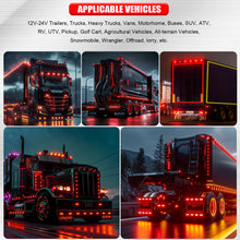 Load image into Gallery viewer, 5Pcs 6Inch Red Flowing Strobe LED Side Marker/Tail Lights