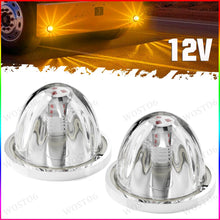 Load image into Gallery viewer, 2-Pack Amber LED Watermelon Lights Clearance/Side Marker Light For Truck Trailer