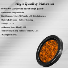 Load image into Gallery viewer, 4&#39;&#39; Round Truck Trailer Tail Lights LED Amber