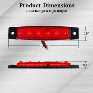 3.8 inch marker lights red