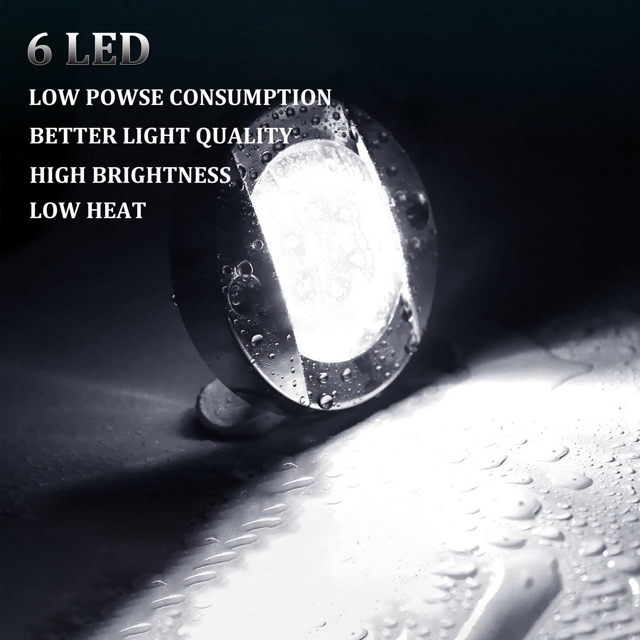 4Pcs LED Boat Interior Lights,IP67 Waterproof 12V Round Marine Led