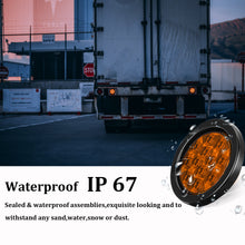 Load image into Gallery viewer, 4&#39;&#39; Round Truck Trailer Tail Lights LED Amber