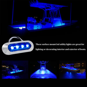 4PCS Courtesy Lights Cabin Deck Blue