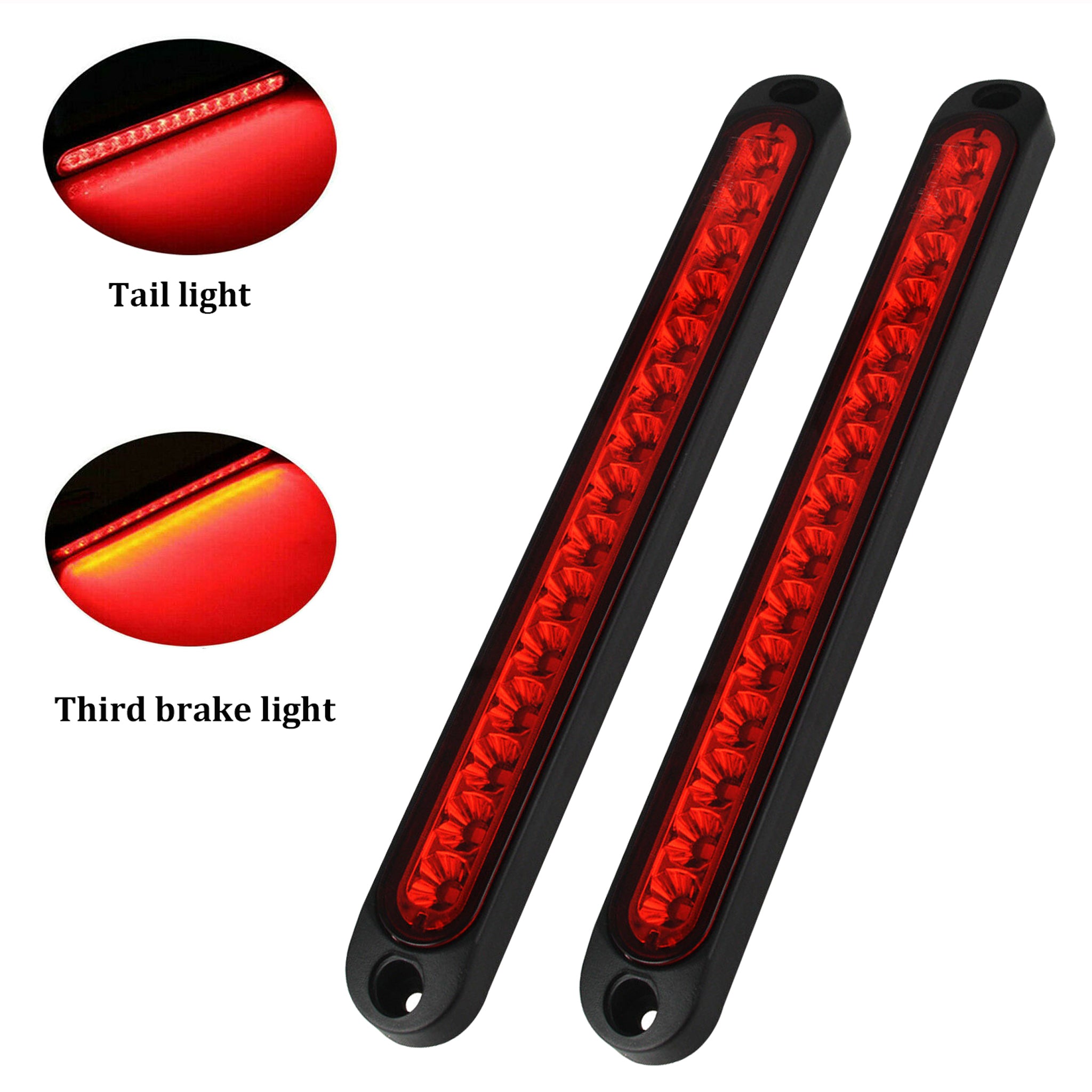 10'' Truck Trailer Tail Light Bar Red PSEQT