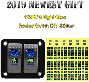 2 gang rocker switch panel