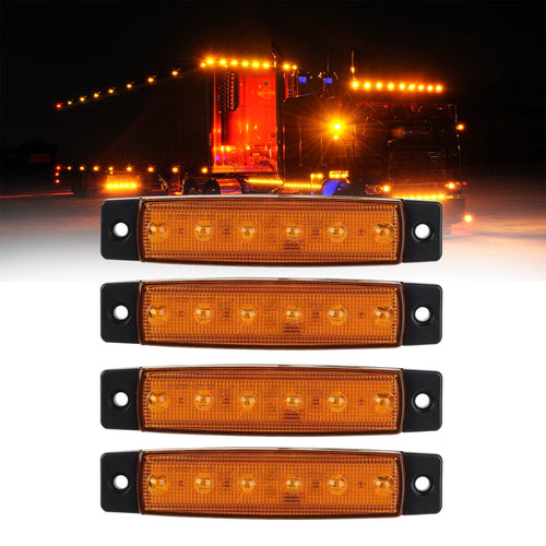 3.8 inch led marker lights for truck amber