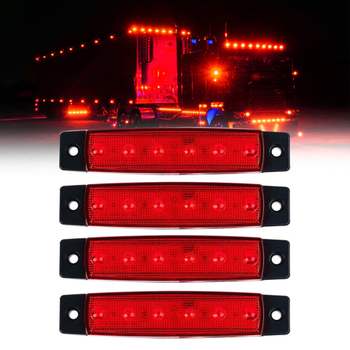 3.8 inch marker lights red