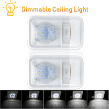 Load image into Gallery viewer, 2PCS 24LED Dimmable RV Interior Ceiling Dome Light 6000-6500K